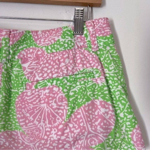 Lilly Pulitzer The Walsh Short Limeade Cheat Ya Green Pink Summer Print Shorts 2 - Picture 10 of 14
